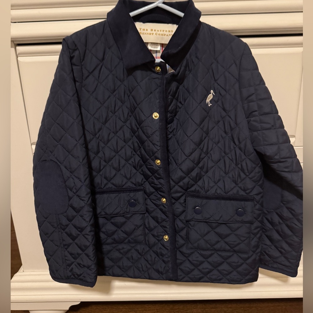 The Beaufort Bonnet Company Navy Quilted Jacket